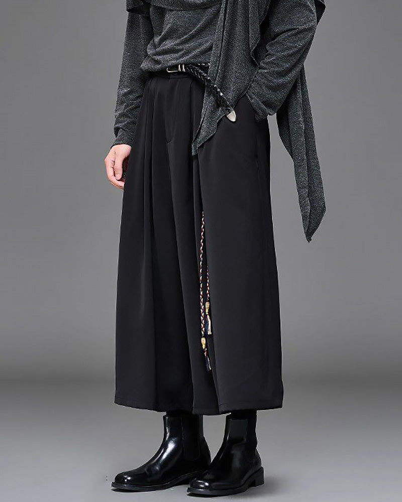 Japanese Zen Hermit Wide Leg Hakama Pants