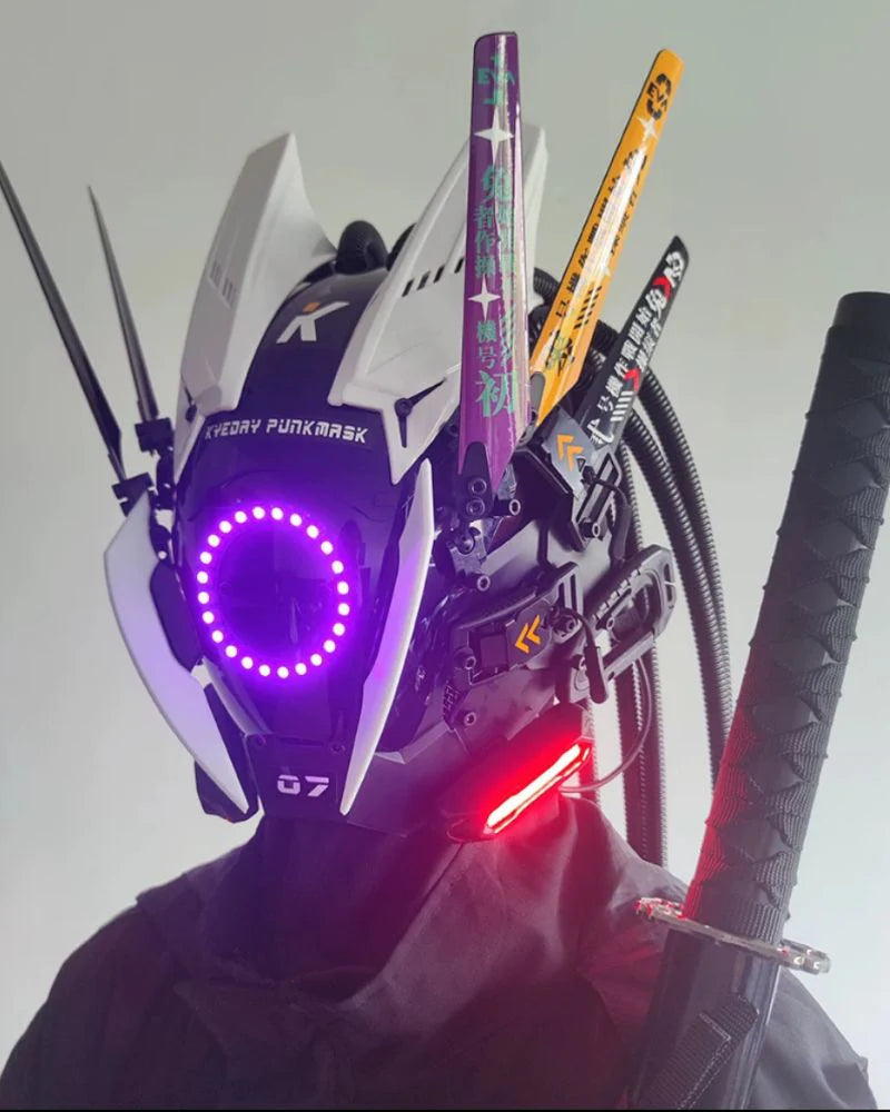 Cyberpunk LED Multi-Color Change Helmet Mask