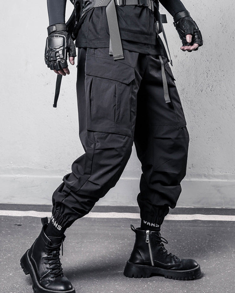 Minimalist Waist Buckle Techwear Cargo Pants