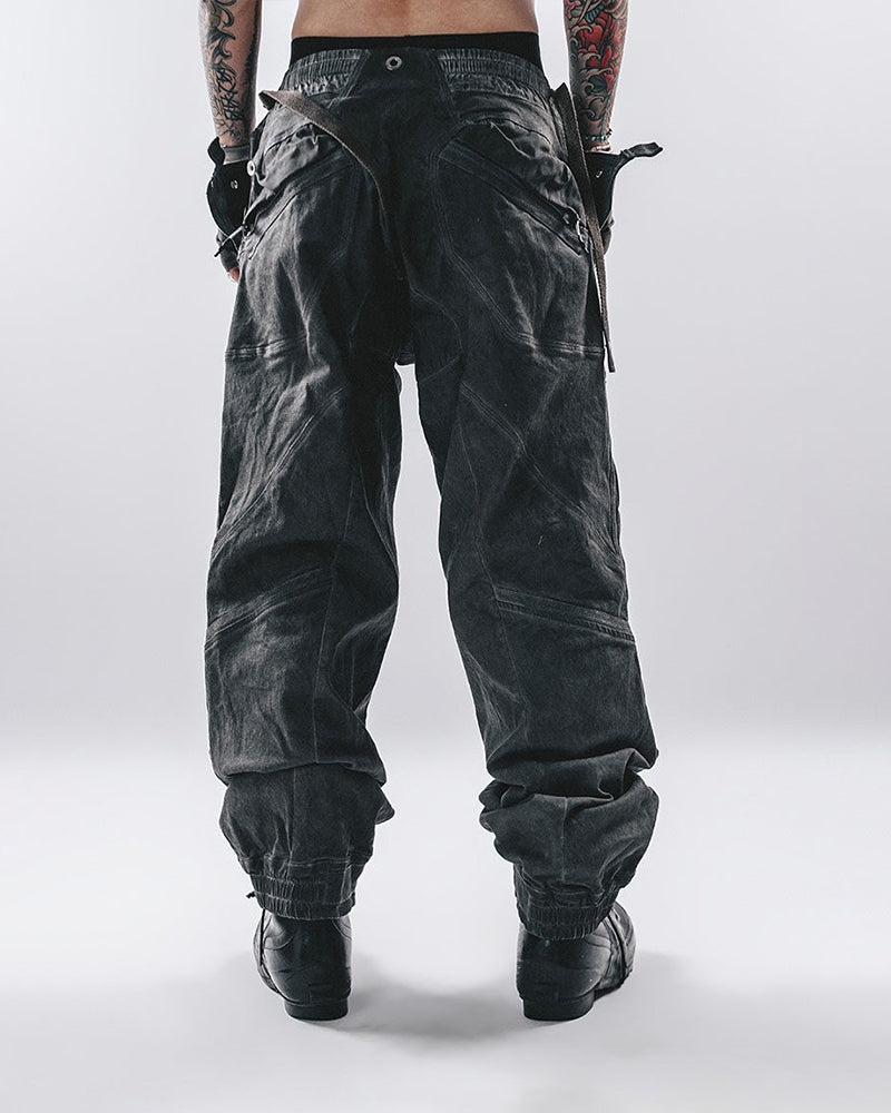 Washed 3D-Panel Cuffed Wasteland Cargo Pants