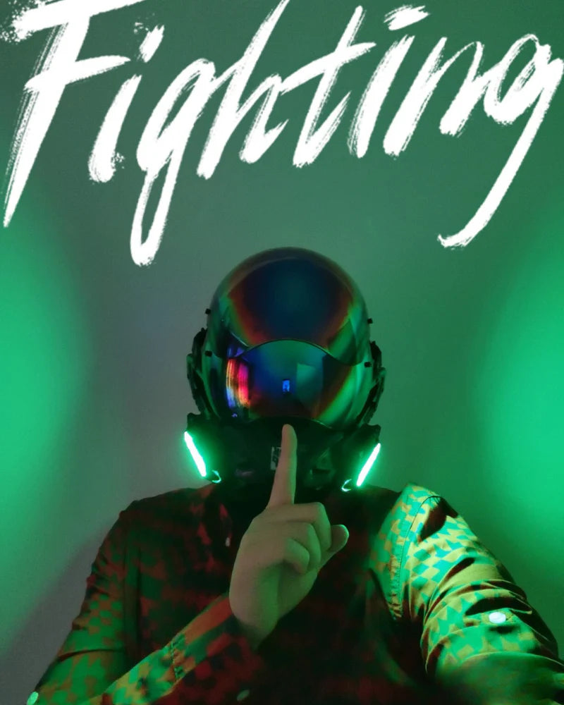 LED Cyberpunk Helmet Mask
