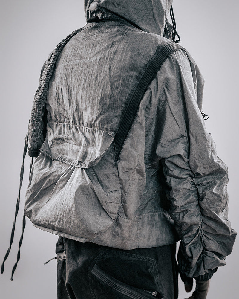 Post-Apocalyptic Hooded Techwear Jacket