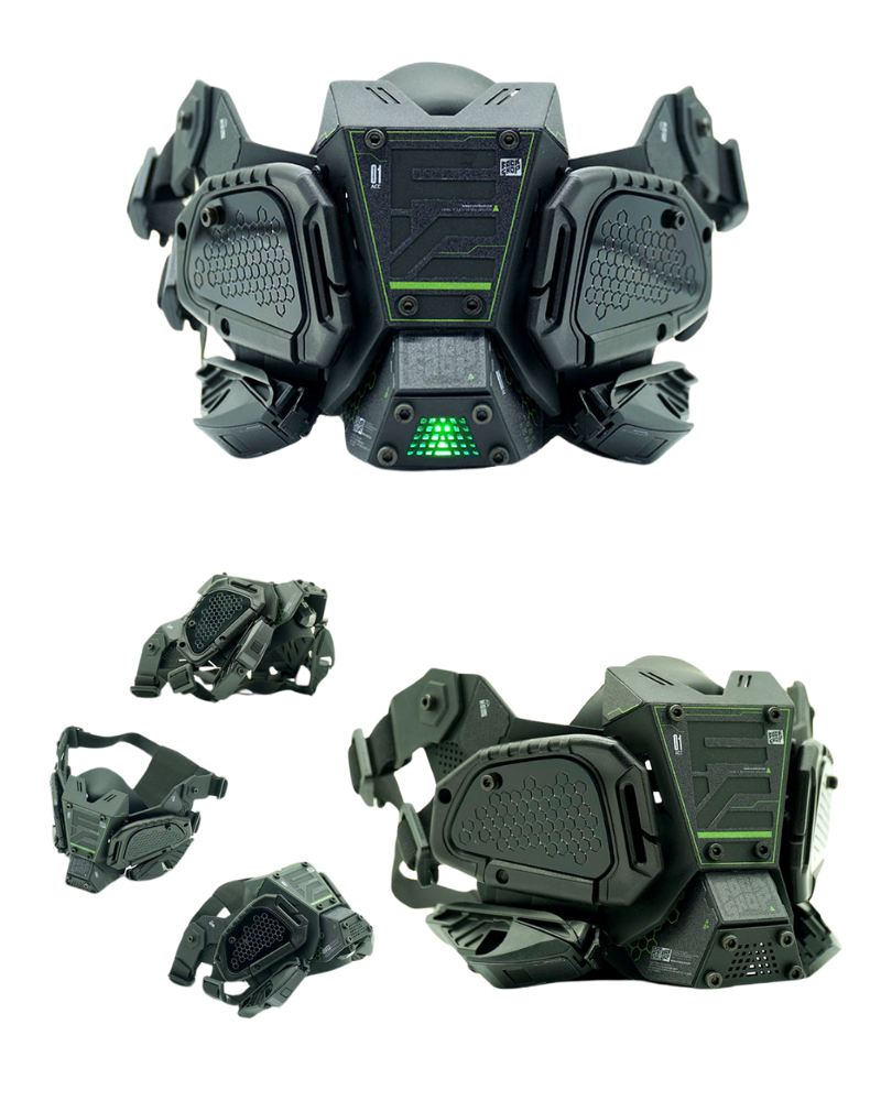 Cyberpunk Tech Half Face Mask