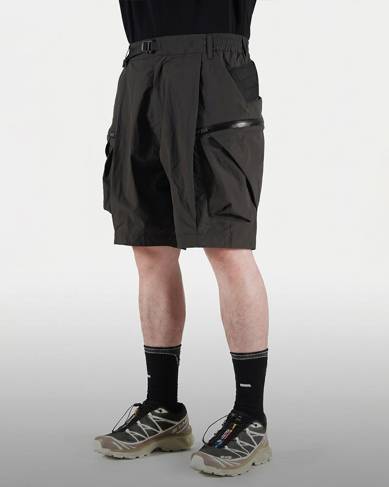 Metallic Honeycomb-Pocket Quick-Dry Water-Repellent Shorts
