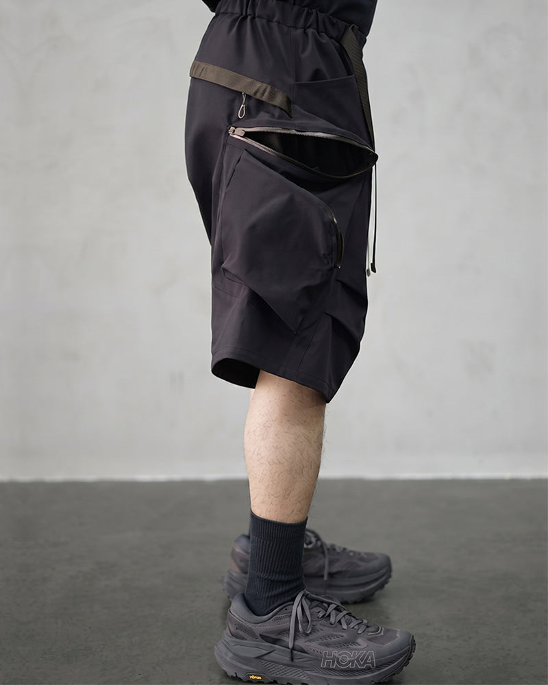 Multi-Pocket Water-Repellent Techwear Shorts