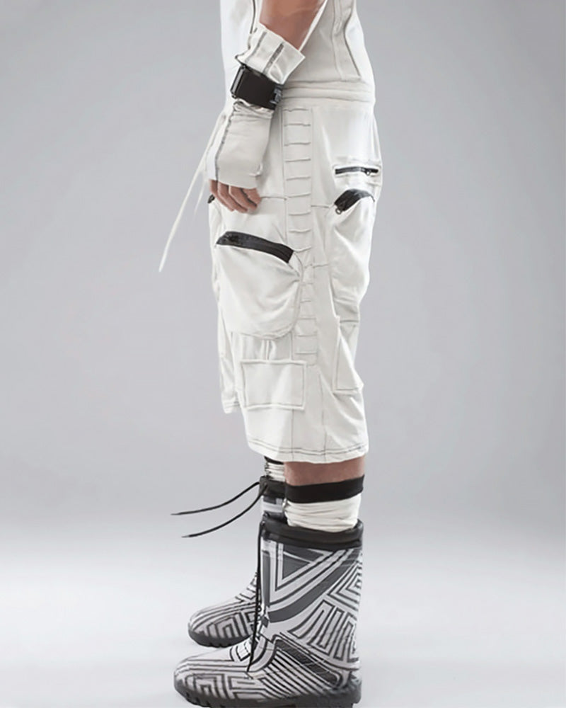 Wasteland Asymmetric Cargo Sweat Shorts