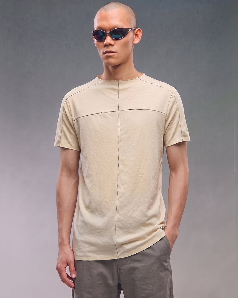 Post-Apocalyptic Paneled Raw Stitch Short Sleeve Tee
