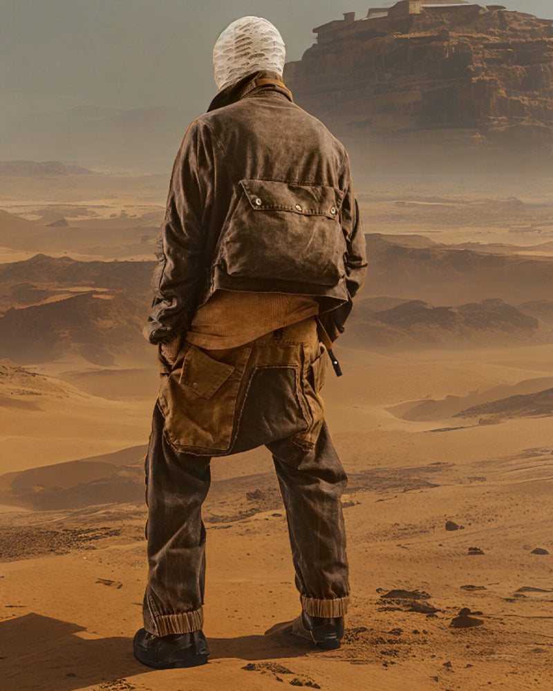 Post-Apocalyptic Multi-Pocket Utility Bomber Jacket