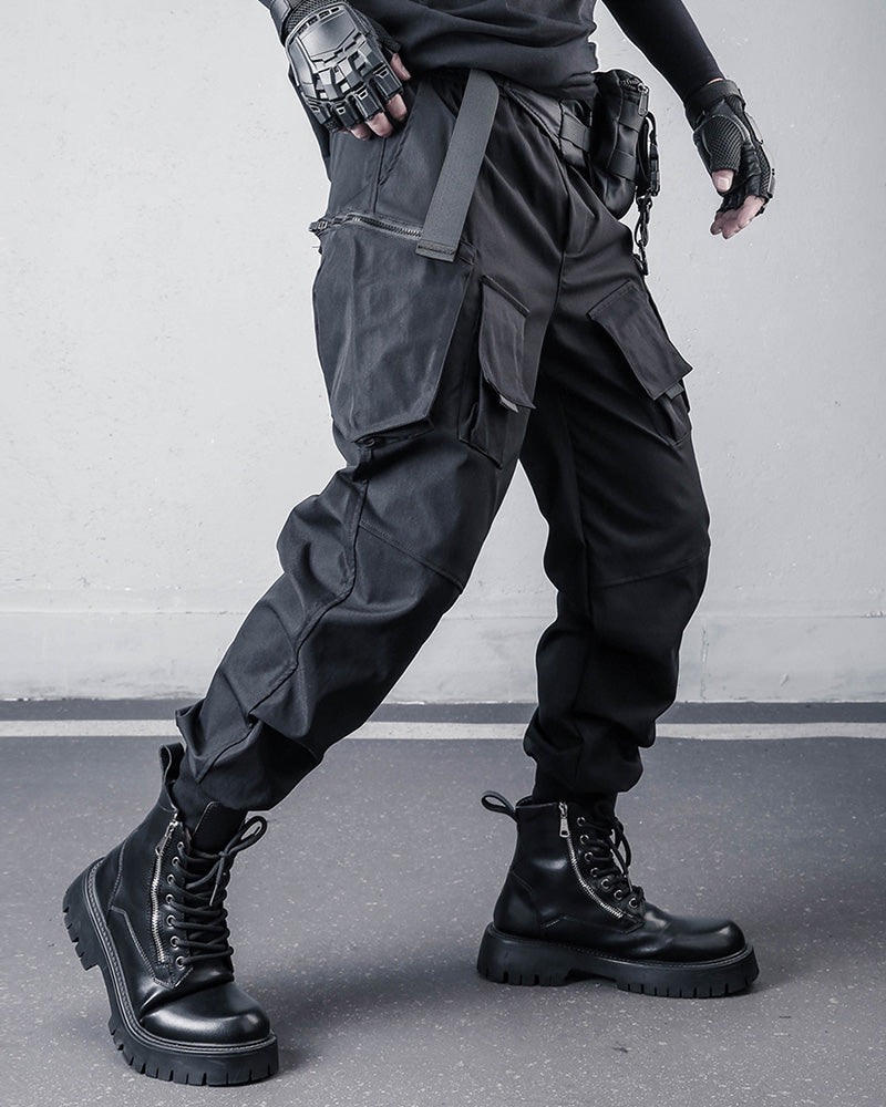 Streetwear Loose Black Techwear Cargo Pants