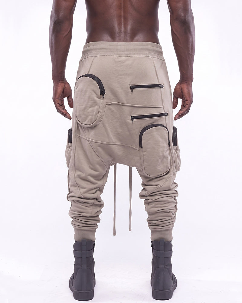 Post‑Apocalyptic Multi‑Zip Pocket Cargo Pants