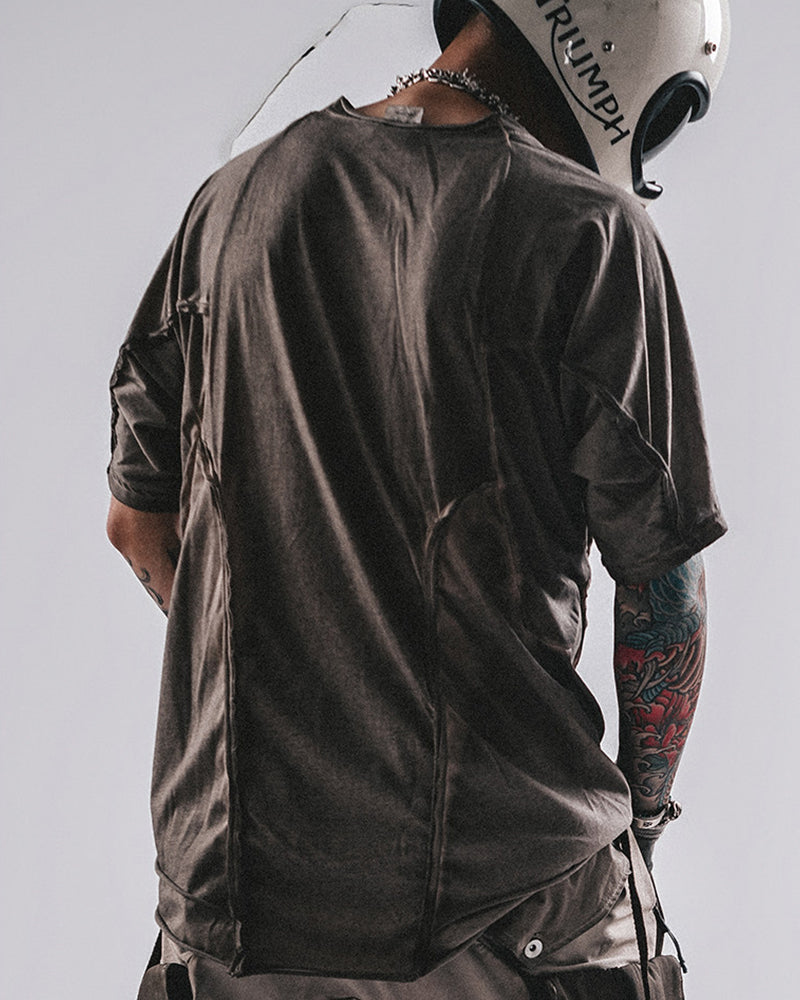 Wasteland Wear Splicing Distressed T-Shirt