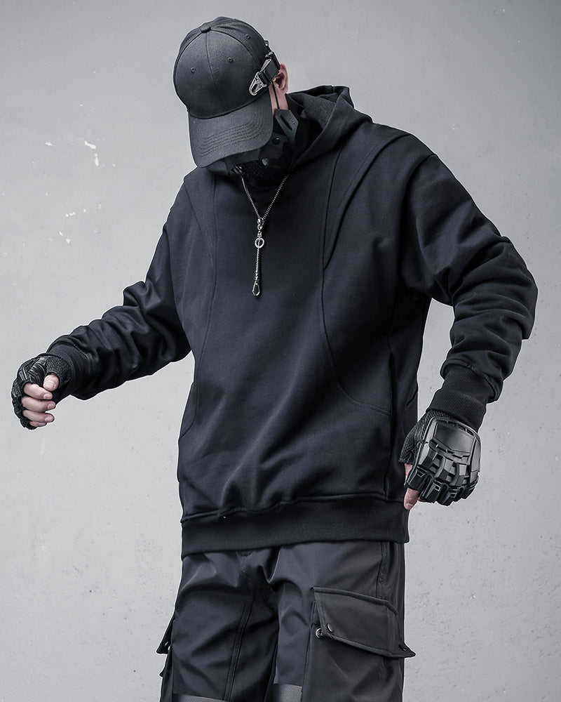 Japanese Techwear Patchwork Hoodie