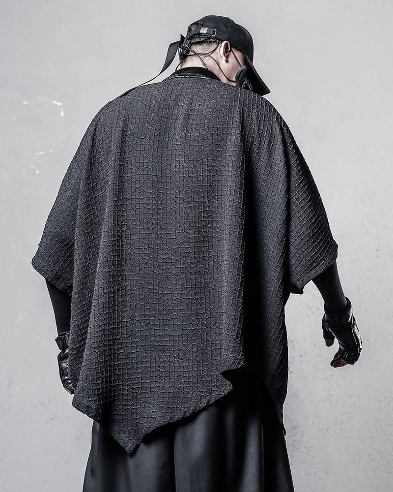 Techwear Asymmetric Batwing Sleeve Shirt