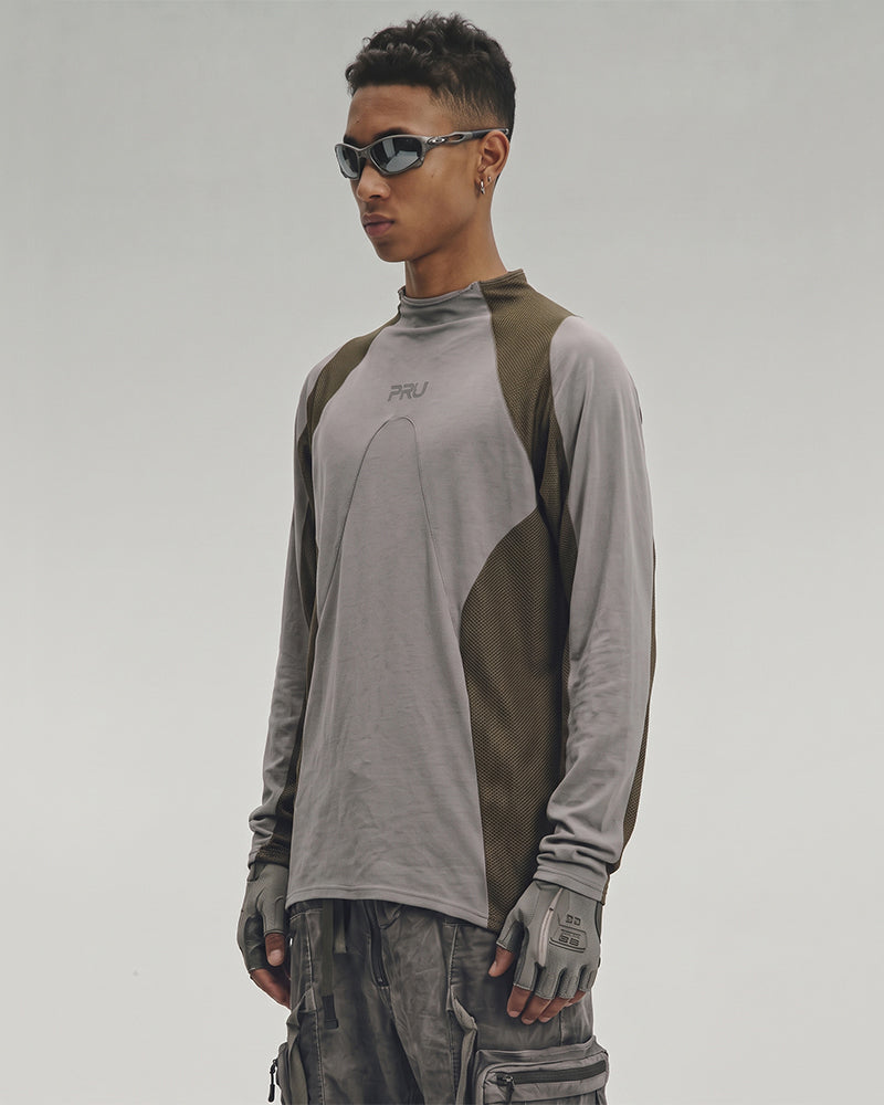 Wasteland Dirty Dye Mesh Technical Long Sleeve Tee