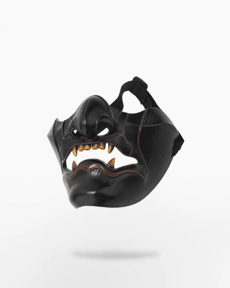 Yellow Teeth Monster Japanese Half Face Oni Mask