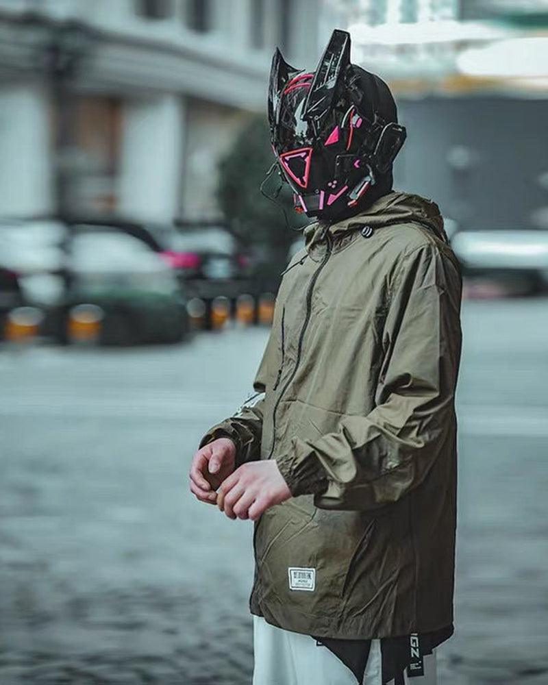 Futuristic LED Sci Fi Cyberpunk Helmet Mask