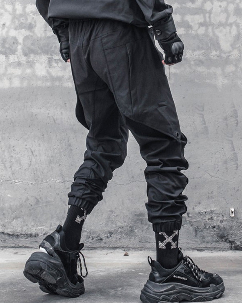 Samurai Functional Patchwork Black Cargo Pants