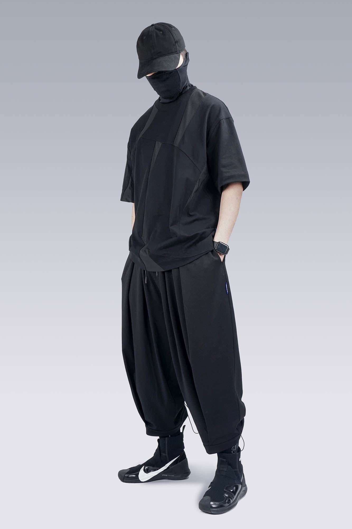Asymmetrical Mesh Deconstructed T-Shirt