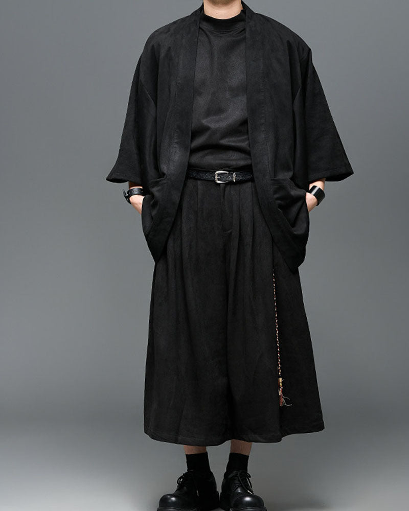 Modern Japanese Mock Neck T-Shirt