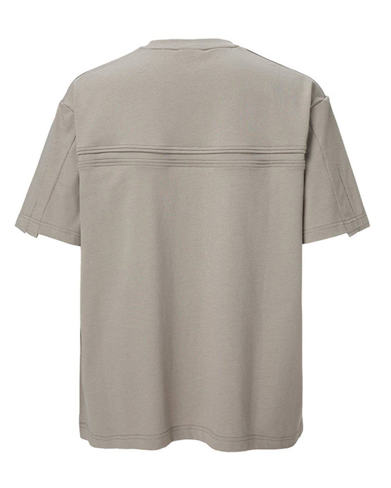 Minimalist Deconstructed Stitch Crewneck T-Shirt
