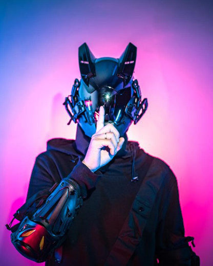Futuristic Cyberpunk Helmet Mask
