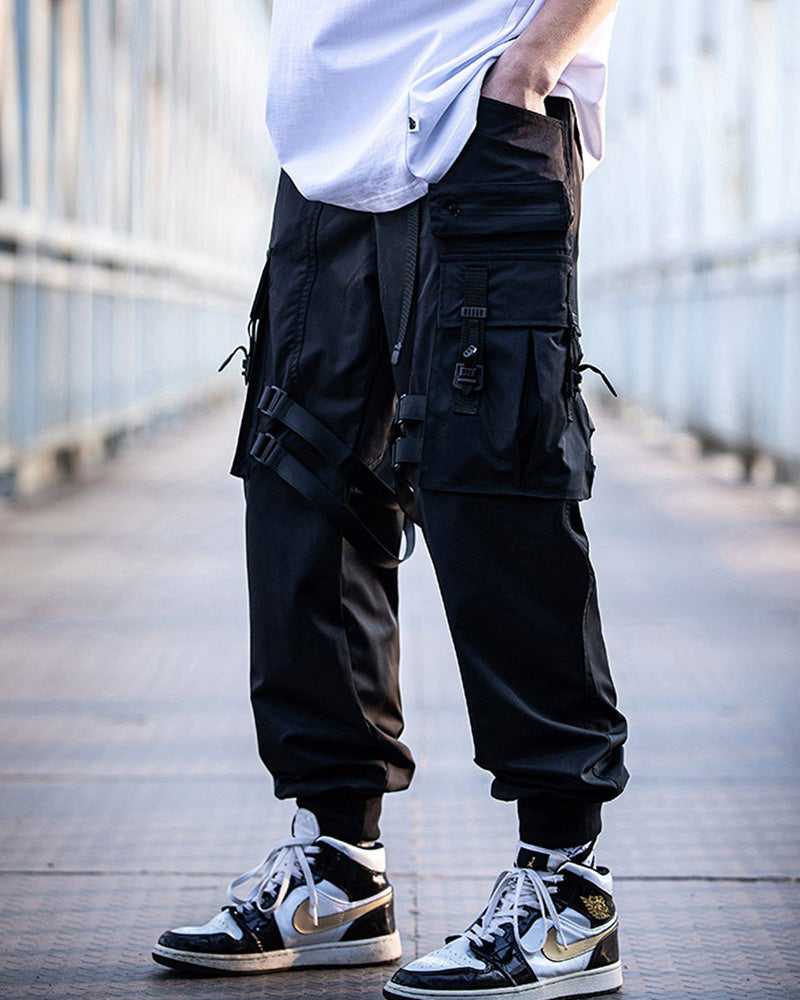 Functional Ribbon Pocket Cargo Pants