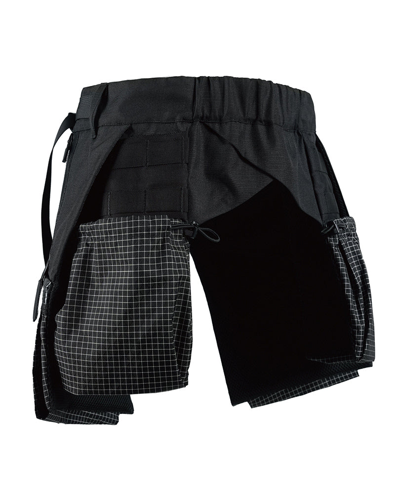 Avant-Garde Layered Six-Pocket Water-Repellent Outdoor Apron Pants