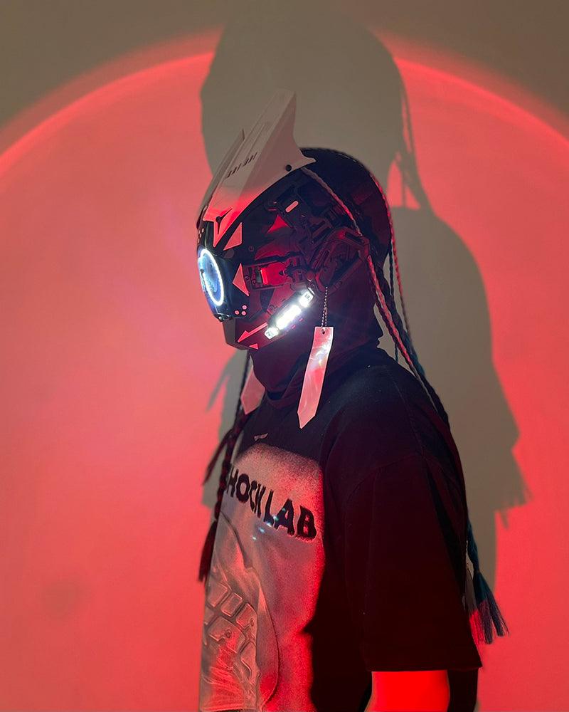 Dreadlocks Led Cyberpunk Helmet Mask