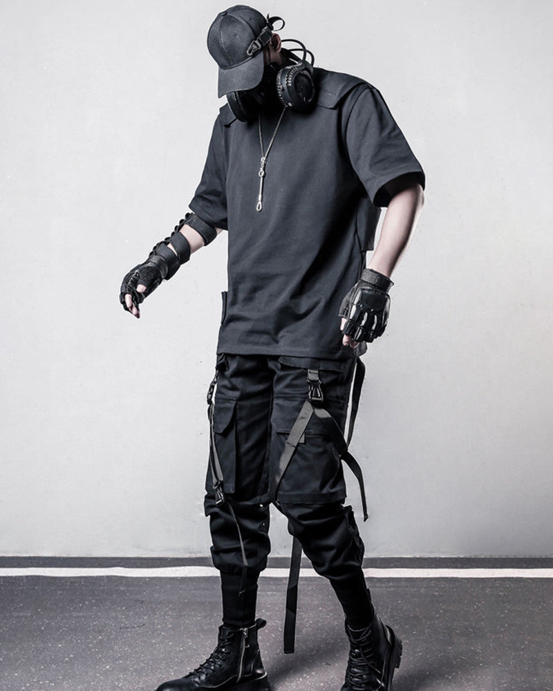 Darkwear Techwear Cargo Oversized T-Shirt