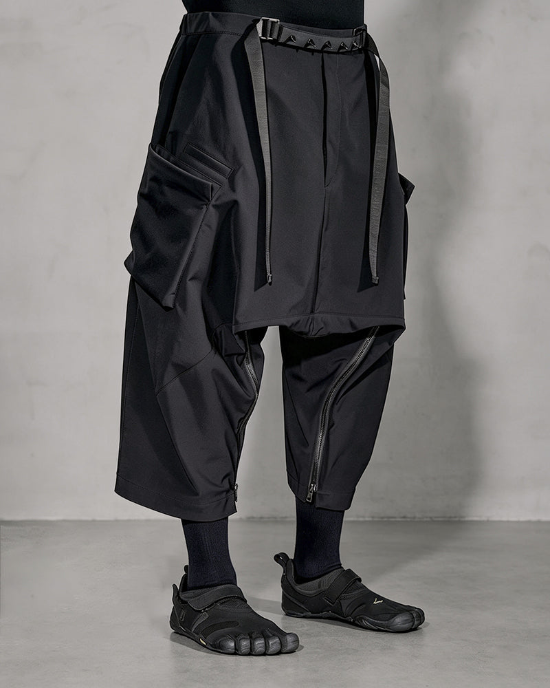 Convertible Hem Wide Leg Techwear Pants