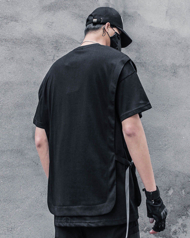 Tactical Fake Two-Piece Techwear T-Shirt