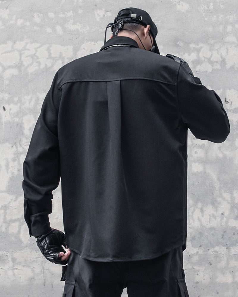 Japanese Darkwear Studded Patchwork Shirt