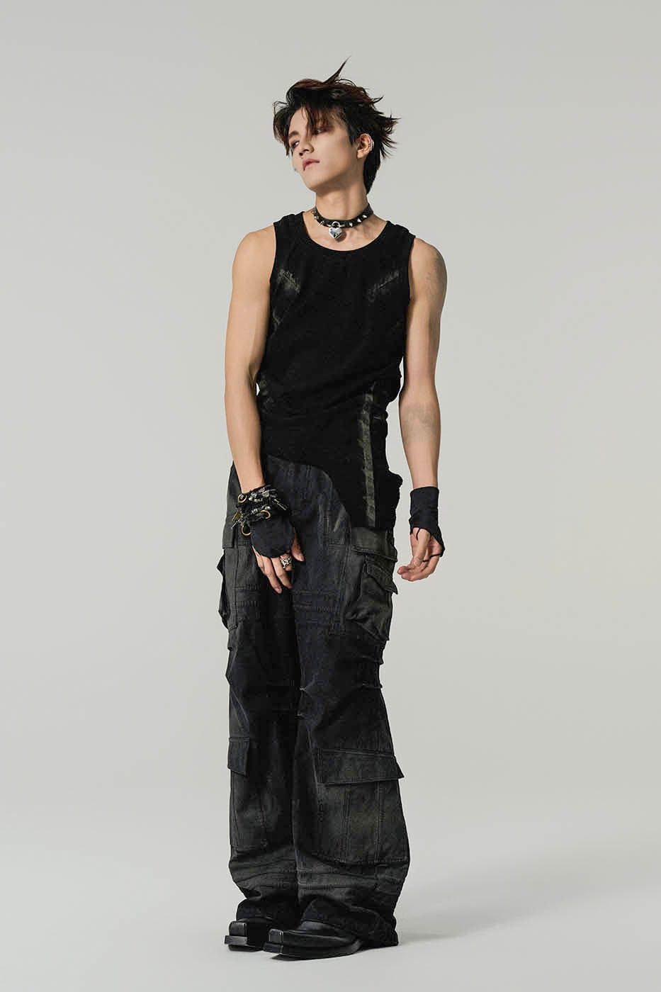 Distressed Asymmetrical Tank Top
