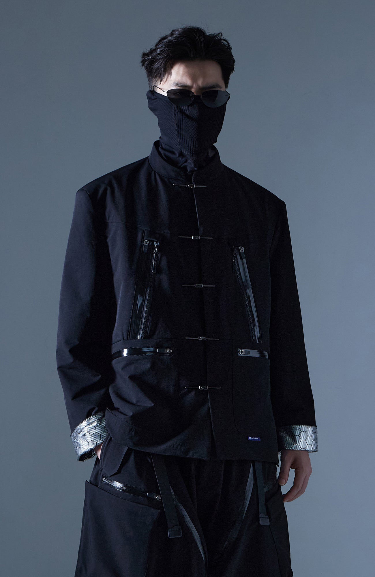Multi-Pockets Mandarin Waterproof Jacket