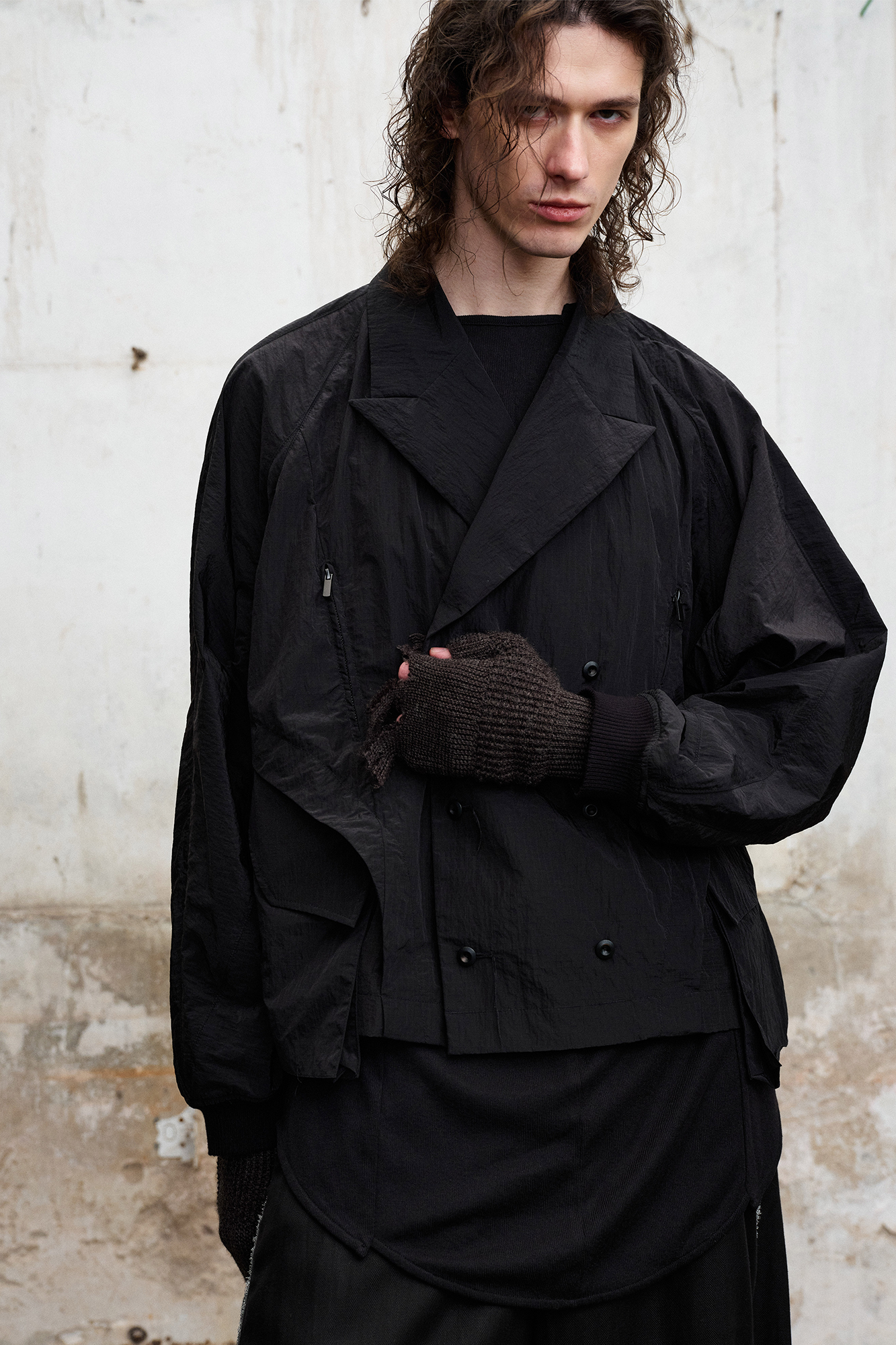Wingsuit Double-Breasted Blazer Jacket
