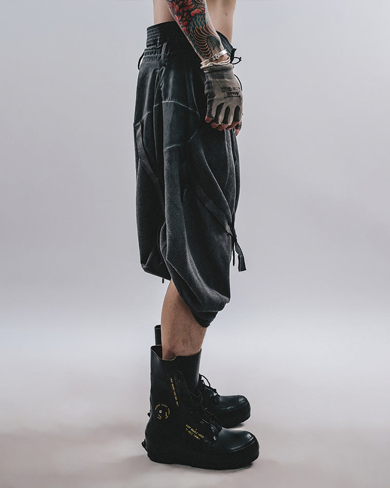 Post-Apocalyptic Relaxed Drop-Crotch Shorts