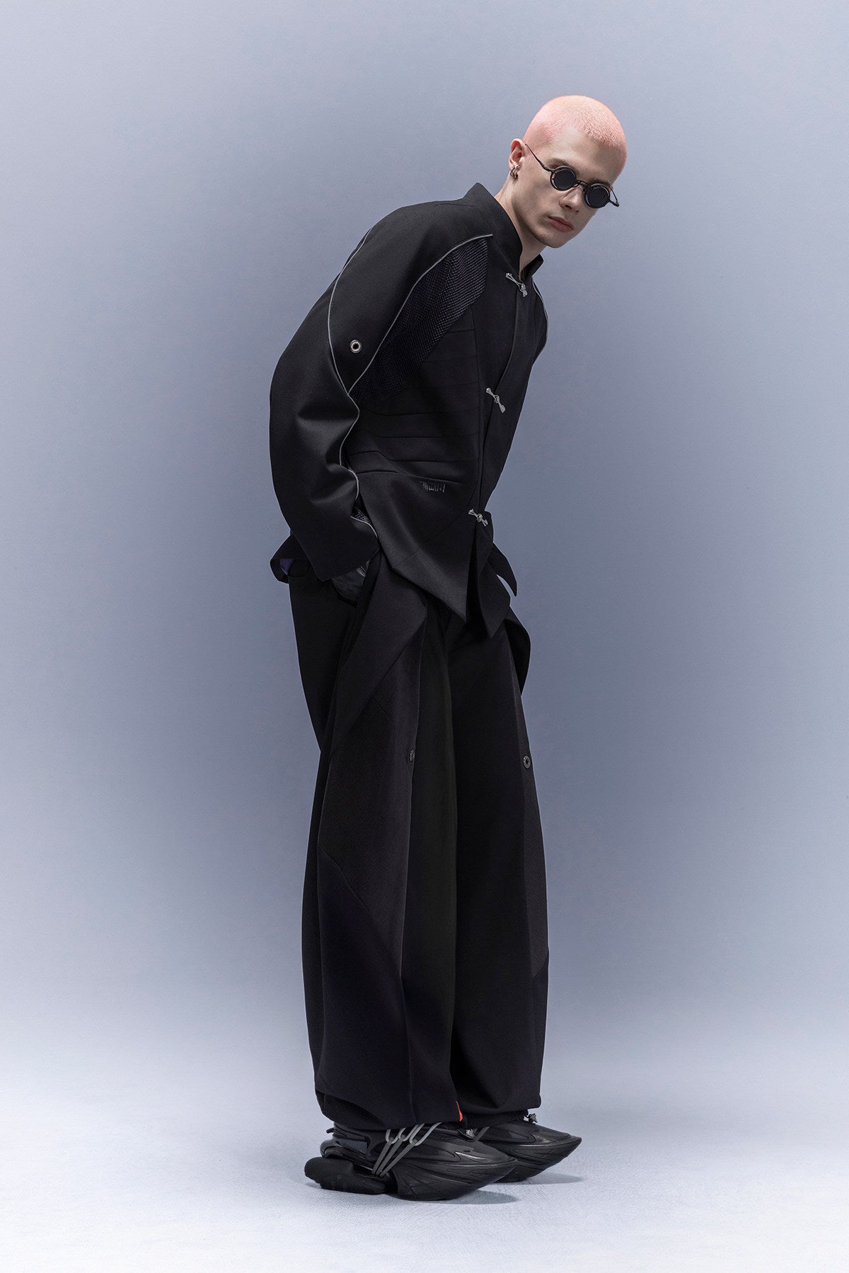Cyberpunk Samurai Reflective Tang Suit Jacket