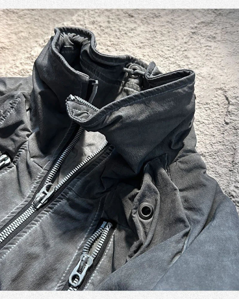 Post-Apocalyptic Vintage Dual Layers Multi-Pocket Jacket