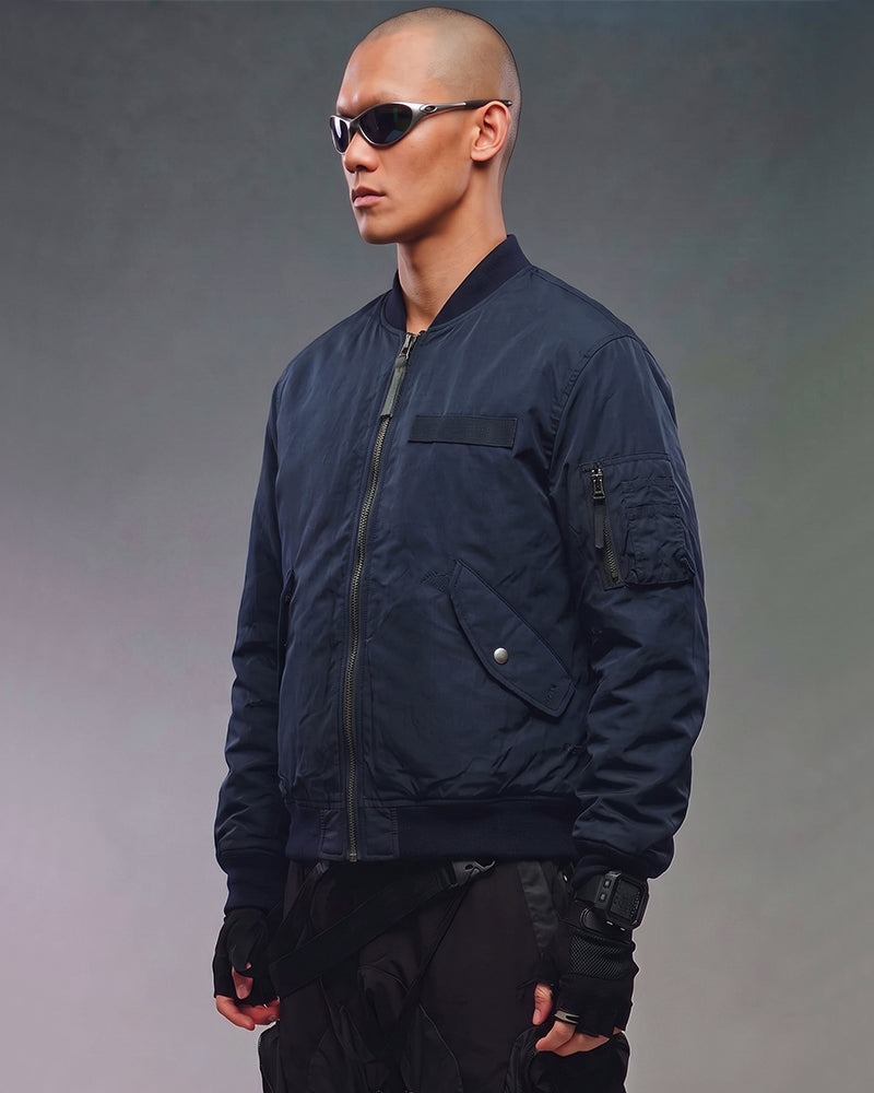 Post-Apocalyptic Washed Utility MA1 Bomber Jacket