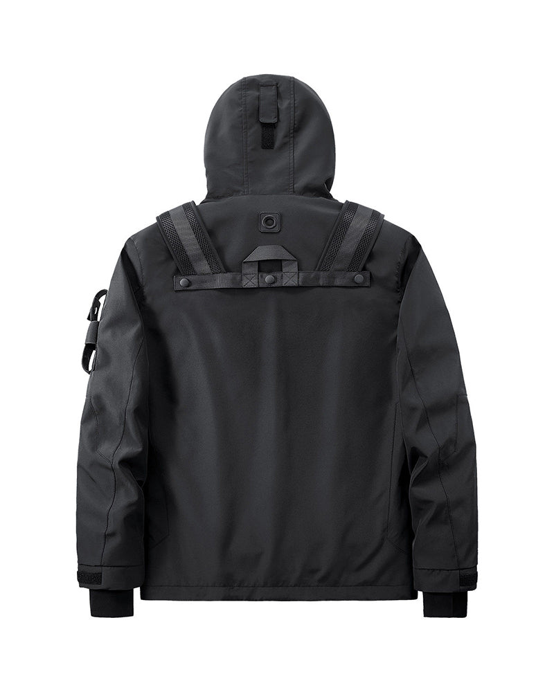 Functional Multi-Pocket Hooded Tactical Jacket