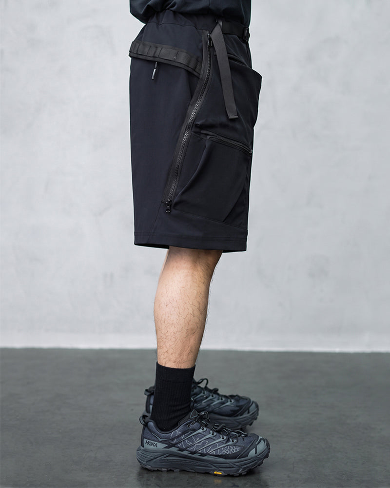Multi-Pocket Water-Repellent Techwear Cargo Shorts