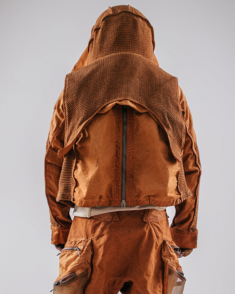 Post-Apocalyptic Dune Wasteland Techwear Flight Jacket