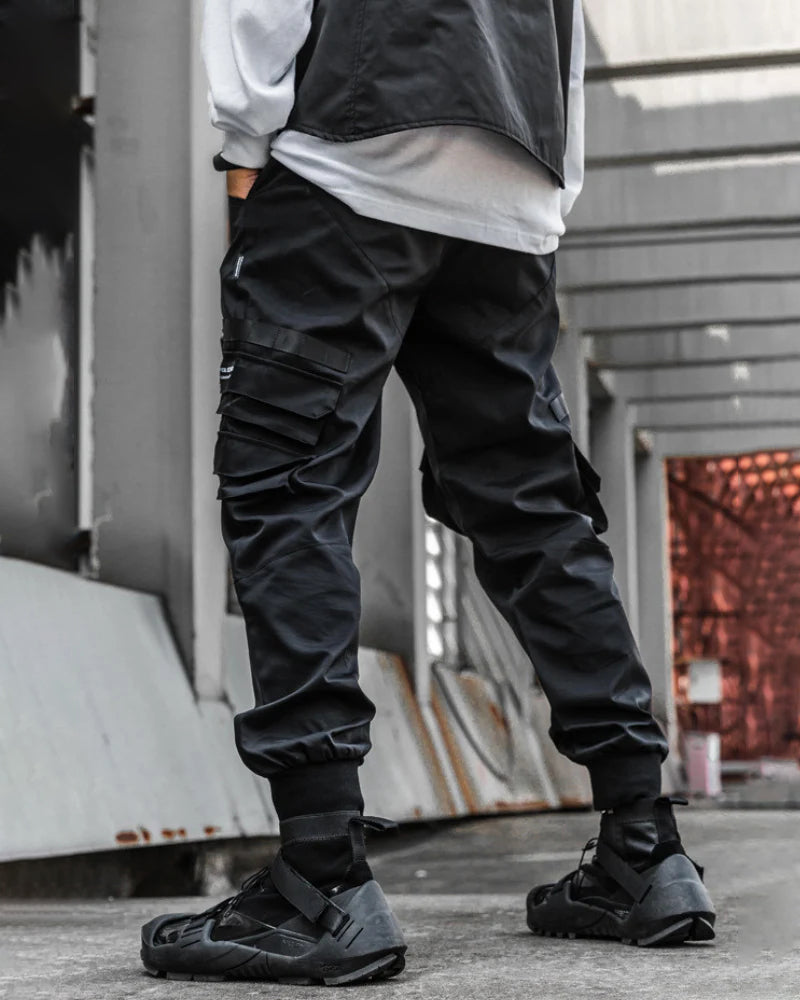Functional Paratrooper Black Cargo Pants