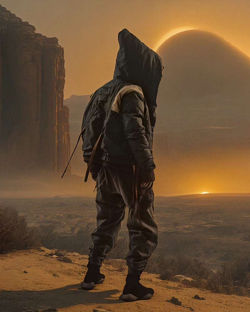 Post-Apocalyptic Oversized Hooded Tactical Jacket