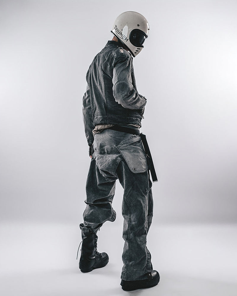 Urban Decay Distressed Zip-Up mecha Jacket
