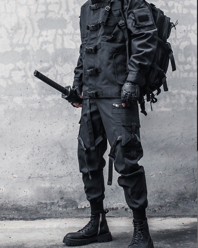 Cyberpunk Tactical Techwear Cargo Pants