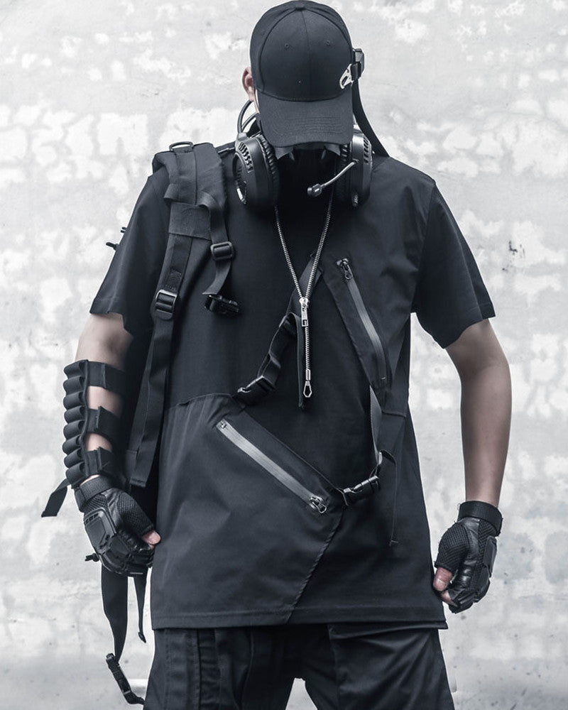 Chest Bag Black Function T-Shirt