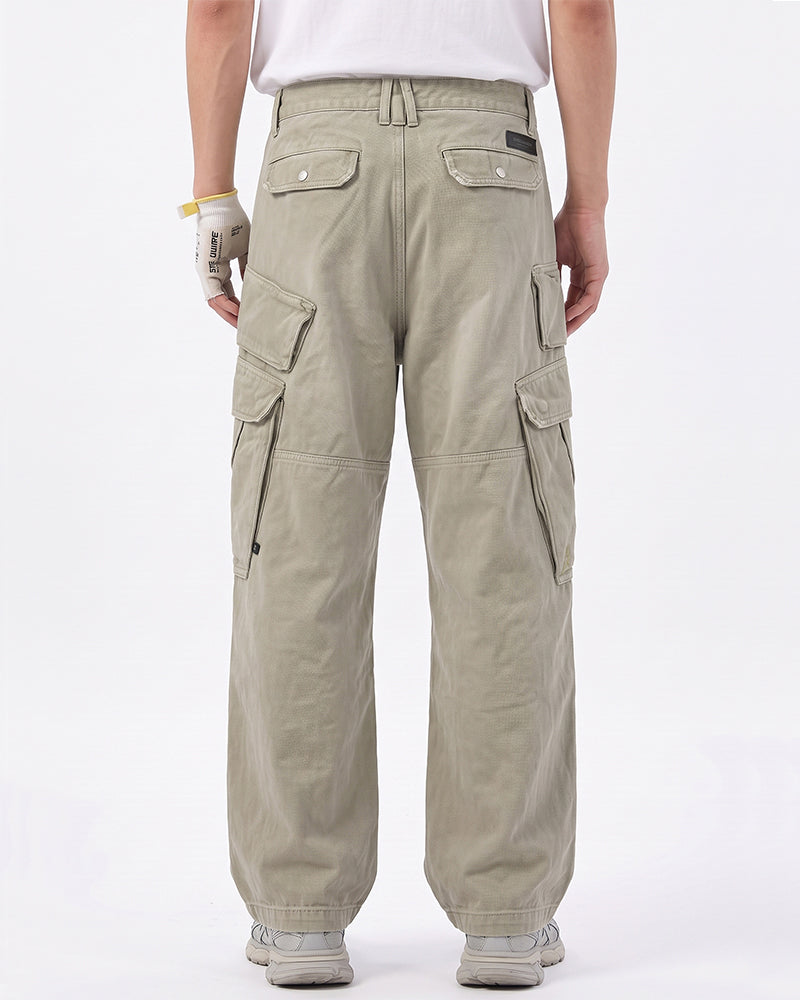 Distressed Panel‑Constructed Multi‑Pocket Cargo Pants