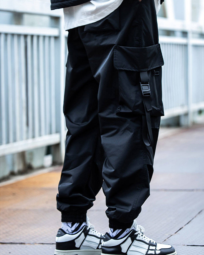 Functional Pocket Ribbon Cargo Pants