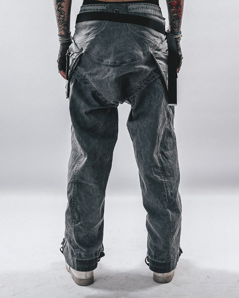 Wasteland Multi-Pocket Wide-Leg Cargo Pants